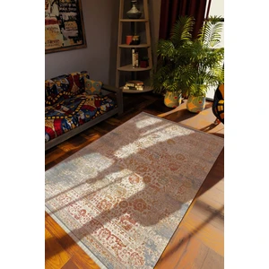 Klasik Eskitme Karışık Renkli Dijital Baskı Halı Kaydırmaz Ince Yıkanabilir