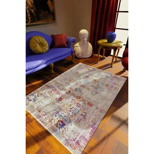 Klasik Eskitme Karışık Renkli Dijital Baskı Halı Kaydırmaz Ince Yıkanabilir