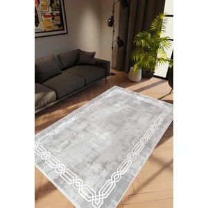 10 Post Online Salon Halısı Modern Eskitme Gri Kaydırmaz Kesme Yıkanabilir Ince Halı Tüysüz Kilim