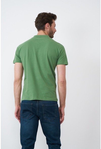 Çetinkaya Massa Yeşil Polo Yaka Pike T-Shirt