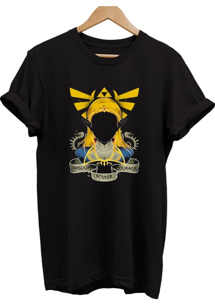 Zelda BASKILI%100 Pamuk Oversize T-Shirt Büyük Beden Tişört