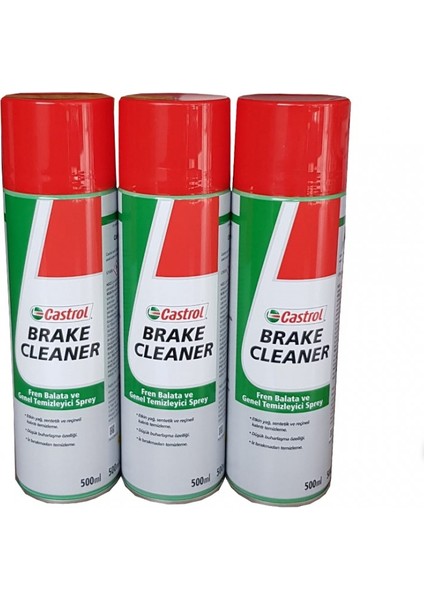 Brake Cleaner 3'lü Fren Balata Ve Genel Temizleme Spreyi 500 Ml