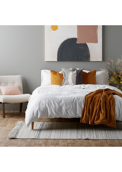 Pamuk Keten Yıkanmış Beyaz Çift Kişilik Nevresim Yastık Seti fiyatları