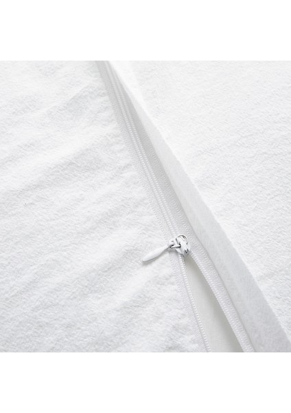 Pamuk Keten Yıkanmış Beyaz Çift Kişilik Nevresim Yastık Seti modelleri