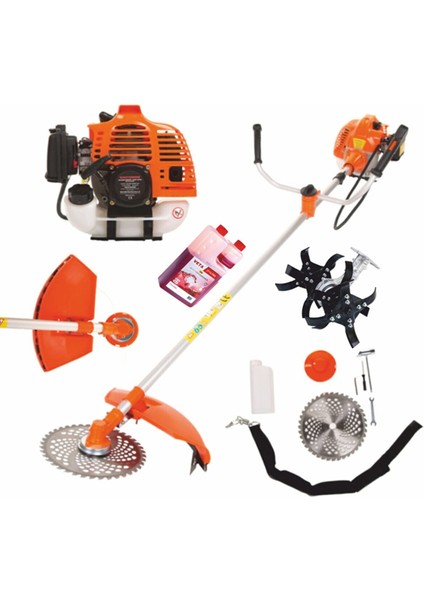 SC-Y9520B Benzinli Ot - Çim Biçme Makinesi ( Yandan ) Çapa Aparatı ve Yağ Schyann