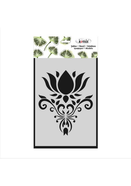 Stencil Nilüferli Motif 15 x 20 cm