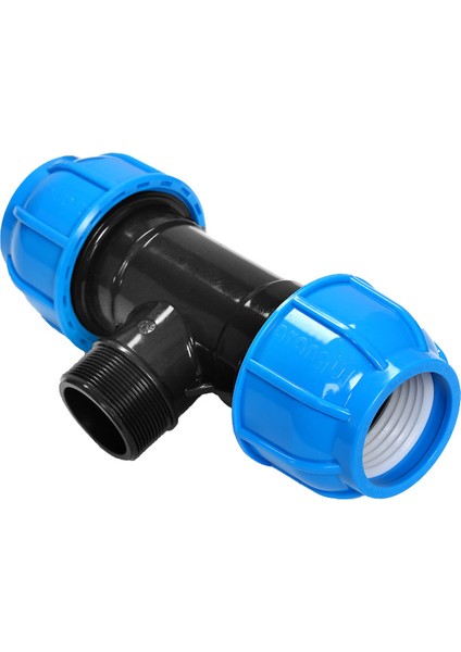 Bahçe Sulama Kaplin 63 x 2 x 63 mm Dıştan Dişli Te (Erkek Te)