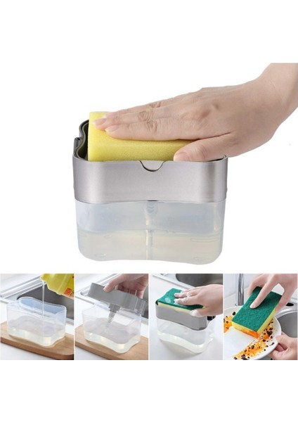 Pompalı Sünger Hazneli Sıvı Sabunluk 380 ml modelleri