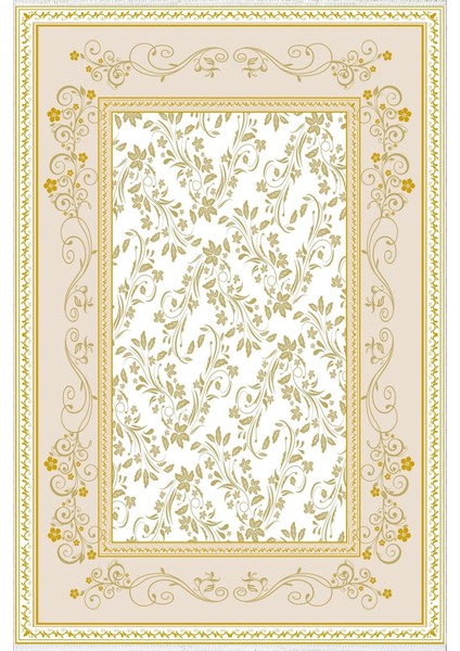 Figürlü Çiçekli Gold Kilim Desenli Altın Beyaz Mor Bej Kaydırmaz Kesme Yıkanabilir Ince Halı fiyatları