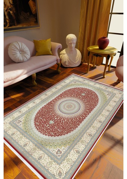 Salon Halısı Salon Halısı Eskitme Kahverengi Kaydırmaz Kesme Yıkanabilir Ince Halı Tüysüz Kilim