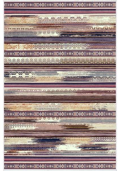 Salon Halısı Modern Retro Mor Kaydırmaz Kesme Yıkanabilir Ince Halı Tüysüz Kilim