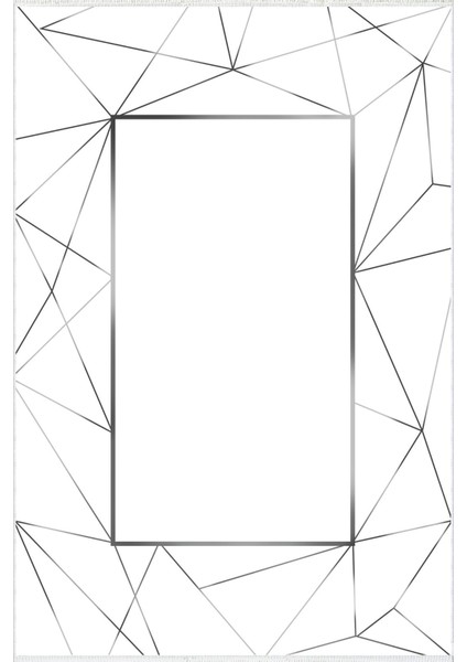 Modern Geometrik Gri Beyaz Kaydırmaz Kesme Yıkanabilir Ince Halı fiyatları