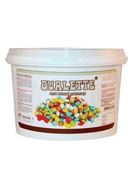 Ovalette Açık Renkli Çakıl Taşı Çikolata Draje 2,5 kg
