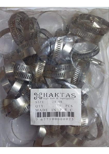 0025 Haktaş Metal Kelepçe 28*48MM 50LI Paket