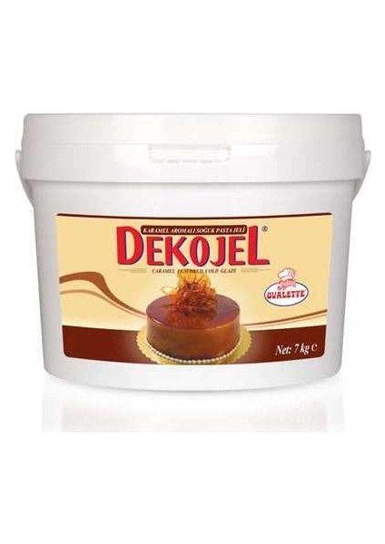 Ovalette Ovalette Dekojel Karamel Aromalı Soğuk Pasta Jel 7 kg