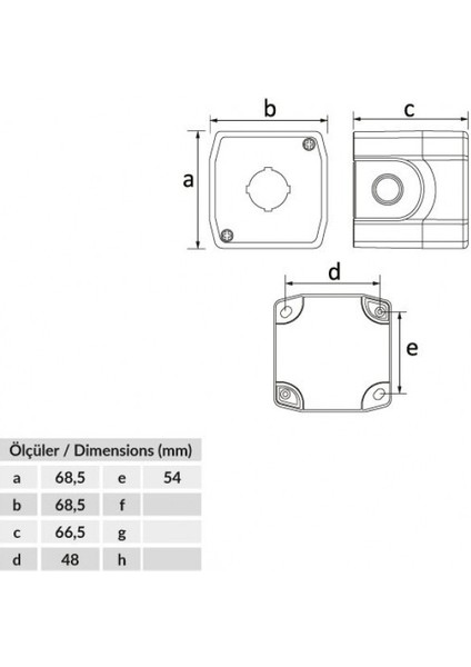 IP44 Acil Stop Buton Kutusu BT3-1011-0002