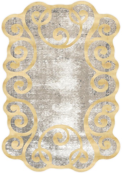 Salon Halısı Klasik Modern Gold Altın Gri Kahverengi Kaydırmaz Yıkanabilir Ince Halı Tüysüz Kilim fiyatları
