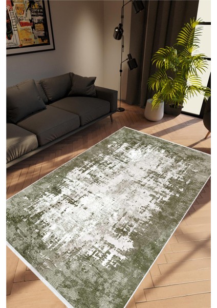 Salon Halısı Doku Eskitme Gri Kaydırmaz Kesme Yıkanabilir Ince Halı Tüysüz Kilim