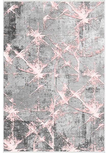 Salon Halısı Modern Çizgili Gri Pembe Kaydırmaz Kesme Yıkanabilir Ince Halı Tüysüz Kilim fiyatları