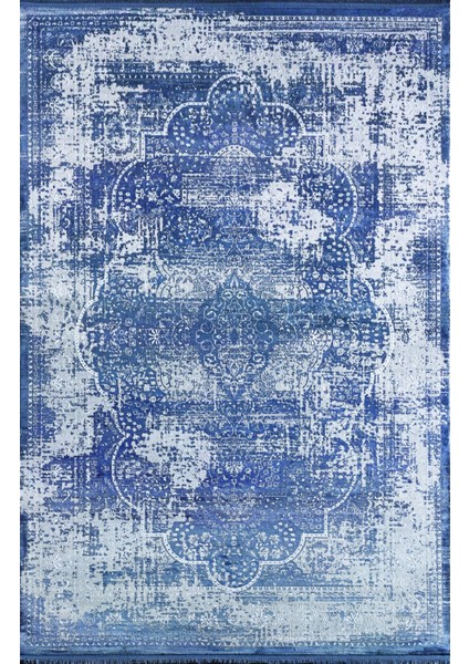 Klasik Eskitme Indigo Dijital Baskı Halı Kaydırmaz Ince Yıkanabilir fiyatları