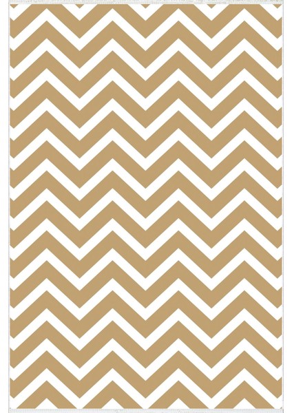 Salon Halısı Modern Zig Zag Kahverengi Krem Beyaz Kaydırmaz Kesme Yıkanabilir Ince Halı Tüysüz Kilim fiyatları