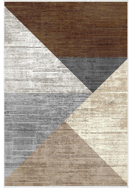 Salon Halısı Modern Patchwork Gri Krem Kahverengi Kaydırmaz Kesme Yıkanabilir Ince Halı Tüysüz Kilim fiyatları