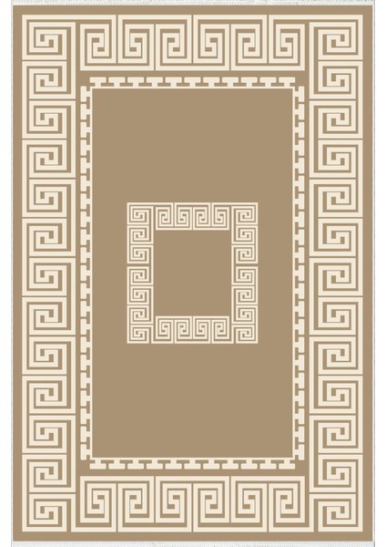 Salon Halısı Klasik Kahverengi Bej Kaydırmaz Kesme Yıkanabilir Ince Halı Tüysüz Kilim fiyatları