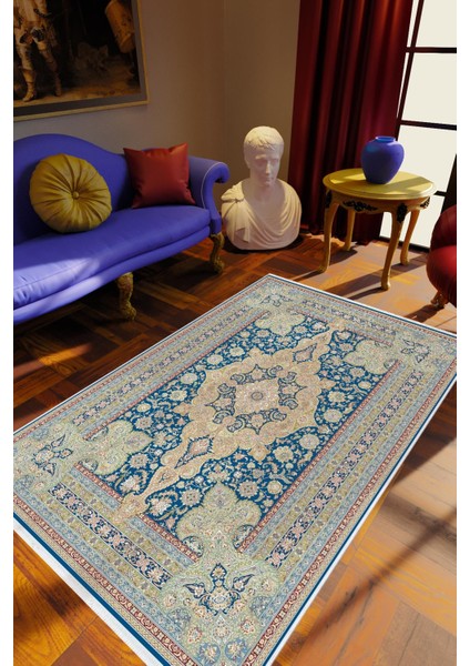 Salon Halısı Eskitme Gri Mavi Bej Bordo Kaydırmaz Kesme Yıkanabilir Ince Halı