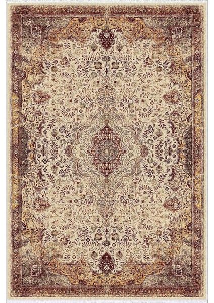 Salon Halısı Klasik Eskitme Turuncu Kahverengi Bordo Kaydırmaz Yıkanabilir Ince Halı Tüysüz Kilim fiyatları