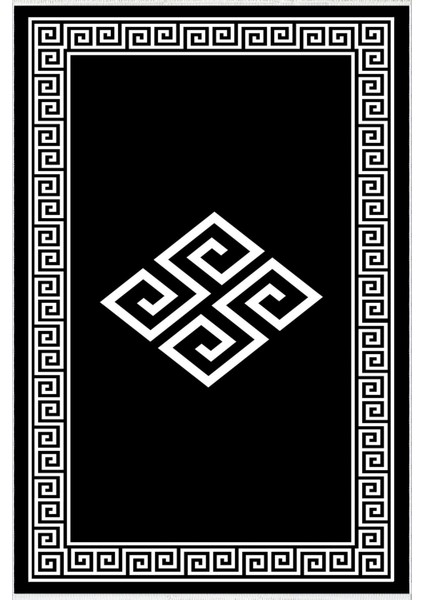 Salon Halısı Klasik Siyah Kaydırmaz Kesme Yıkanabilir Ince Halı Tüysüz Kilim fiyatları