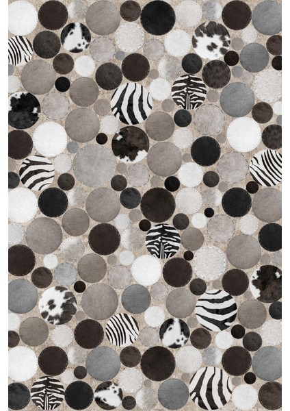 Modern Geometrik Gri Dijital Baskı Halı Kaydırmaz Ince Yıkanabilir fiyatları