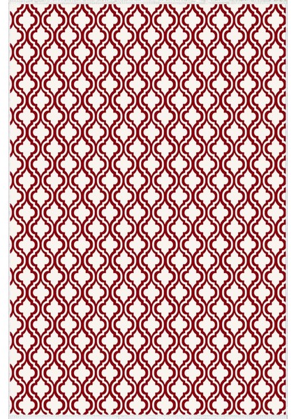 Modern Geometrik Bordo Kahverengi Beyaz Kaydırmaz Kesme Yıkanabilir Ince Halı fiyatları