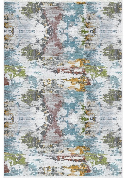 Salon Halısı Modern Eskitme Mavi Kaydırmaz Kesme Yıkanabilir Ince Halı Tüysüz Kilim fiyatları