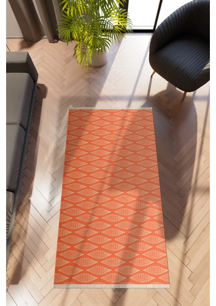 Modern Geometrik Taba Dijital Baskı Halı Kaydırmaz Ince Yıkanabilir