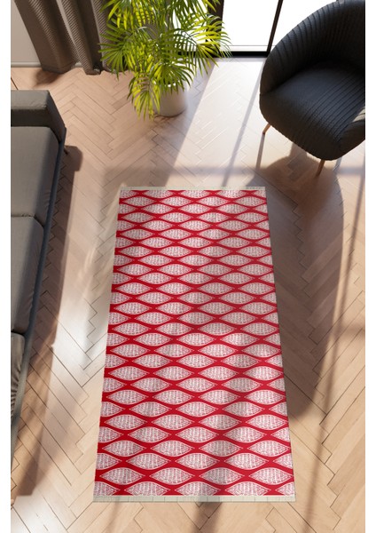 Modern Geometrik Gülkkurusu Dijital Baskı Halı Kaydırmaz Ince Yıkanabilir