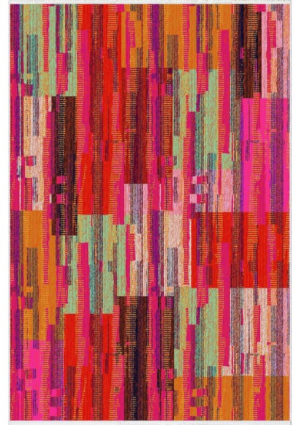Salon Halısı Pastel Eskitme Pembe Kaydırmaz Kesme Yıkanabilir Ince Halı Tüysüz Kilim fiyatları