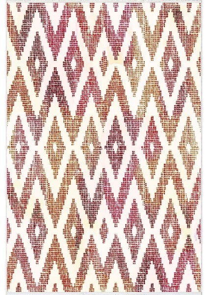 Salon Halısı Otantik Zig Zag Baklava Desen Bordo Kaydırmaz Yıkanabilir Ince Halı Tüysüz Kilim fiyatları
