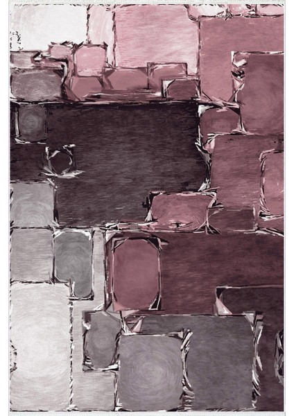 Salon Halısı Pastel Modern Bordo Gri Gülkurusu Kaydırmaz Kesme Yıkanabilir Ince Halı Tüysüz Kilim fiyatları
