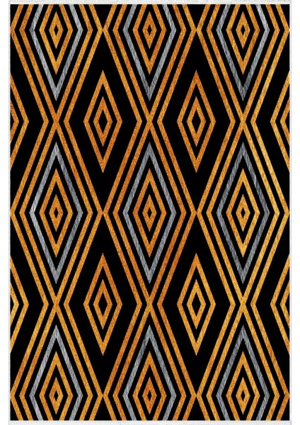Salon Halısı Modern Metalik Kahverengi Siyah Gold Kaydırmaz Yıkanabilir Ince Halı Tüysüz Kilim fiyatları
