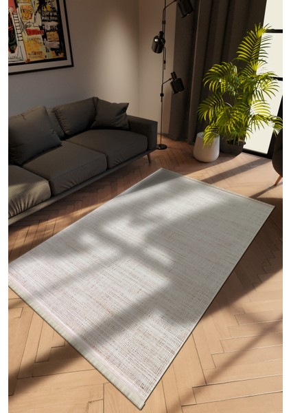 Modern Gri Dijital Baskı Halı Kaydırmaz Ince Yıkanabilir