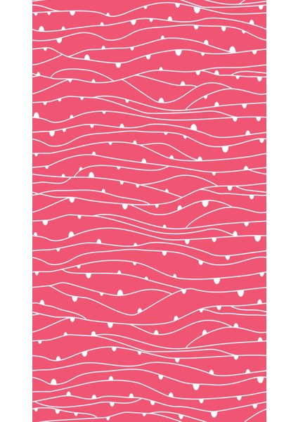 Modern Çizgili Pembe Dijital Baskı Halı Kaydırmaz Ince Yıkanabilir