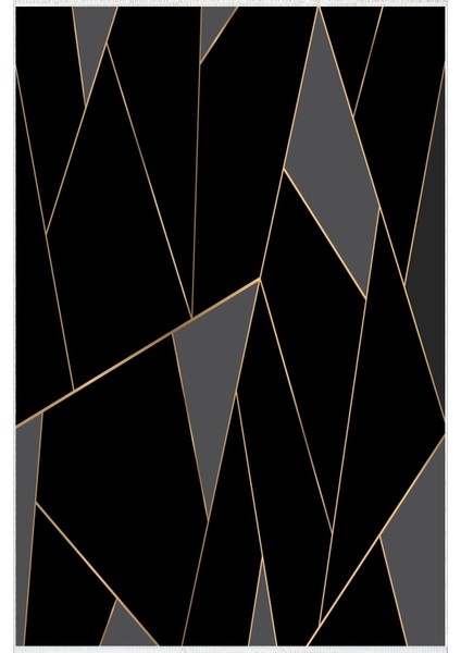 Salon Halısı Modern Geometrik Siyah Gri Kaydırmaz Kesme Yıkanabilir Ince Halı Tüysüz Kilim fiyatları