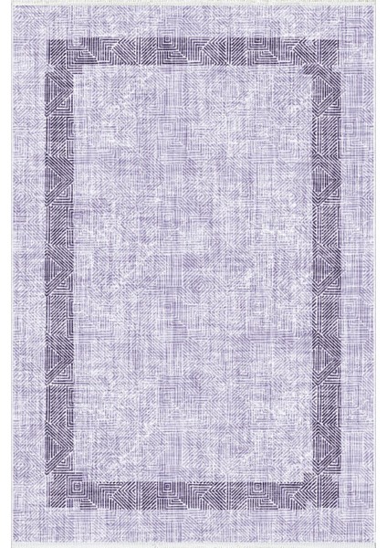 Salon Halısı Doku Eskitme Mor Indigo Kaydırmaz Kesme Yıkanabilir Ince Halı Tüysüz Kilim fiyatları