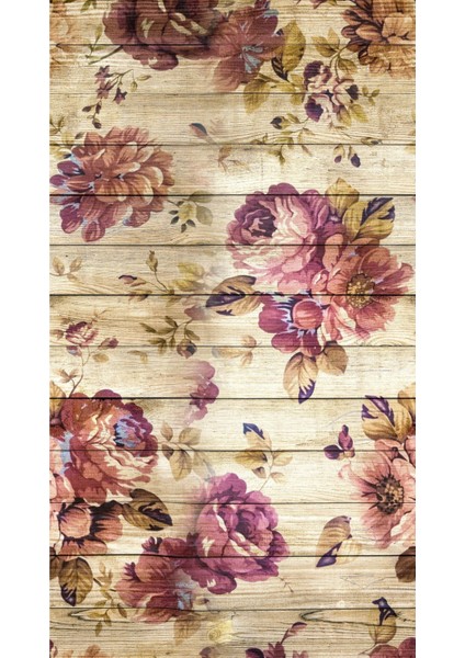 Modern Çiçekli Karışık Renkli Dijital Baskı Halı Kaydırmaz Ince Yıkanabilir fiyatları