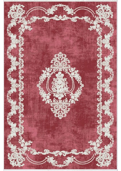 Salon Halısı Klasik Eskitme Bordo Kaydırmaz Kesme Yıkanabilir Ince Halı Tüysüz Kilim fiyatları