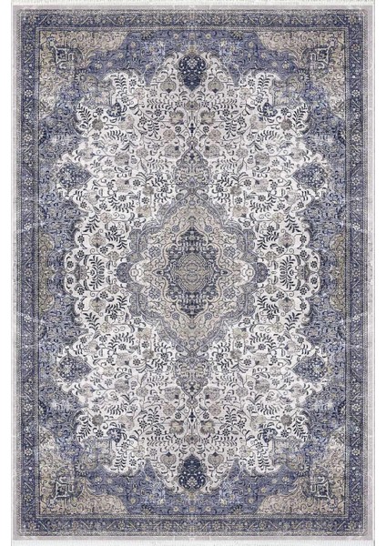 Salon Halısı Klasik Eskitme Gri Indigo Kaydırmaz Kesme Yıkanabilir Ince Halı Tüysüz Kilim fiyatları