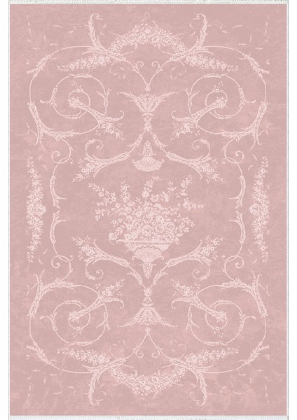 Salon Halısı Klasik Pembe Kaydırmaz Kesme Yıkanabilir Ince Halı Tüysüz Kilim fiyatları