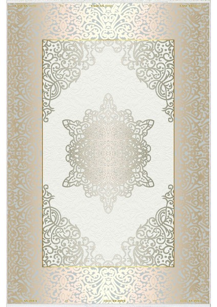 Salon Halısı Klasik Gold Tema Altın Bej Gümüş Kaydırmaz Kesme Yıkanabilir Ince Halı Tüysüz Kilim fiyatları