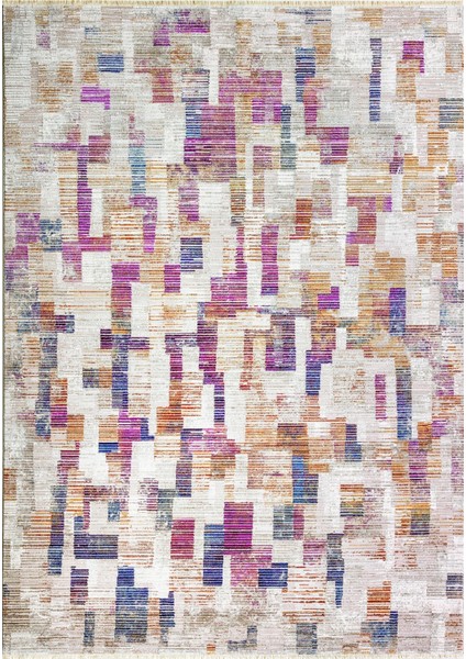 Modern Çizgili Karışık Renkli Dijital Baskı Halı Kaydırmaz Ince Yıkanabilir fiyatları