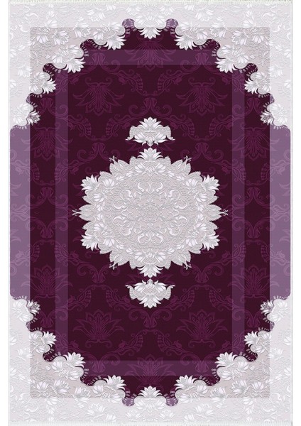 Salon Halısı Klasik Mor Gri Kaydırmaz Kesme Yıkanabilir Ince Halı Tüysüz Kilim fiyatları